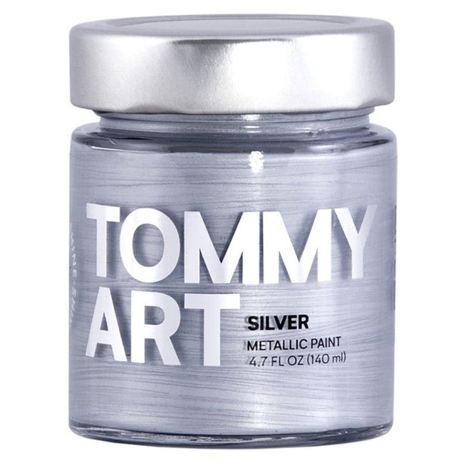 Tommy Art Shine Metallic Paint - Silver 4.7oz 140ml - Honey Bee Stamps