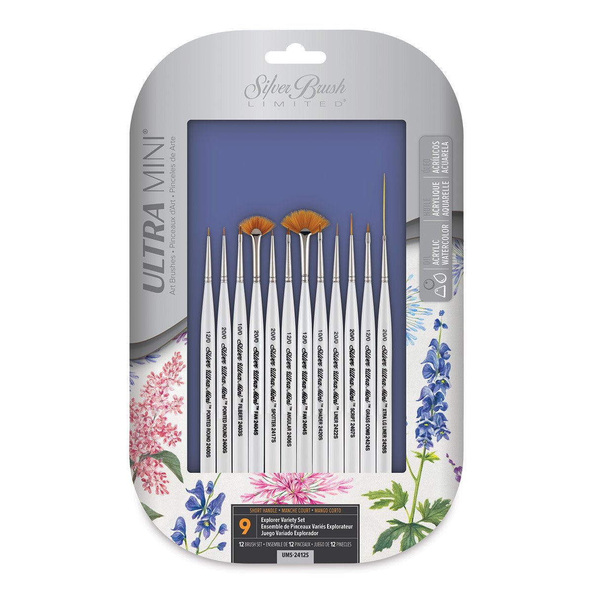 Ultra Mini® Miniature Detail 12 Pc Paint Brush Set - Honey Bee Stamps