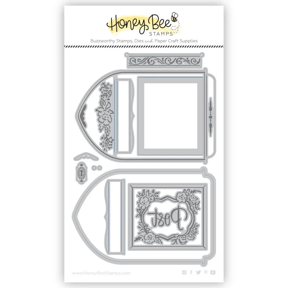 Vintage Mailbox A2 Card Base - Honey Cuts - Stand - Alone Dies - Honey Bee Stamps