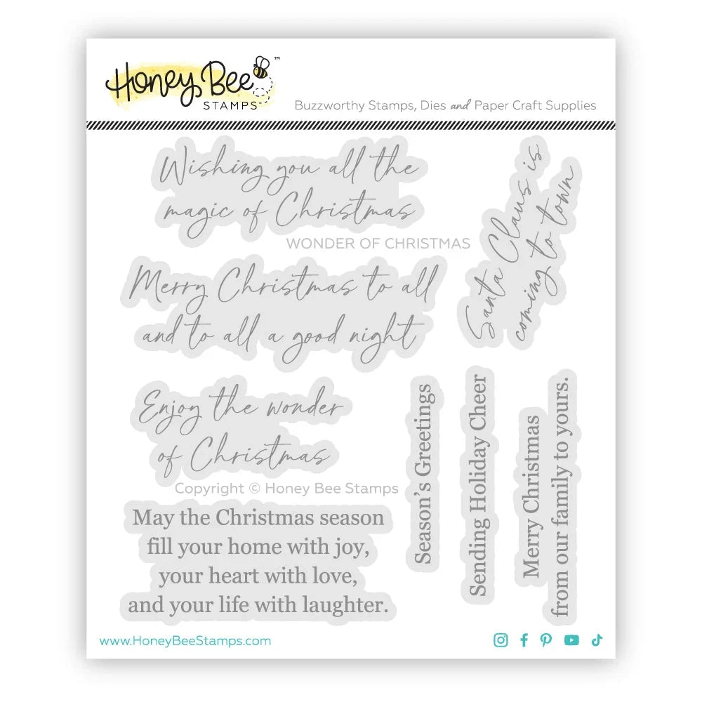 Wonder Of Christmas - 4x4 Photopolymer Stamp Set - Honey Bee Stamps