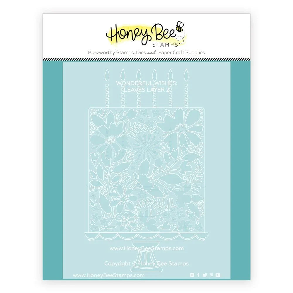 Wonderful Wishes - Set of 6 - A2 4.25"x5.5" Coordinating Stencils - Honey Bee Stamps