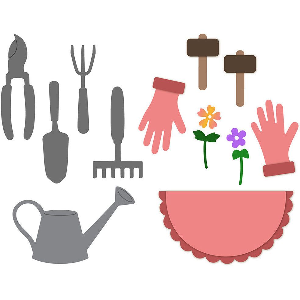 cute garden tool set Honey Bee Stamps - Honey Cuts