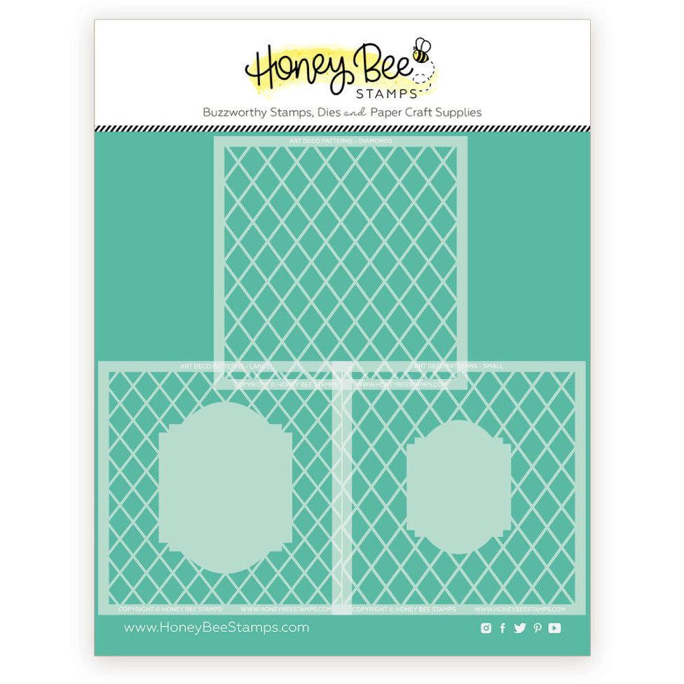 Art Deco Patterns - Set of 3 Stencils - Honey Bee Stamps