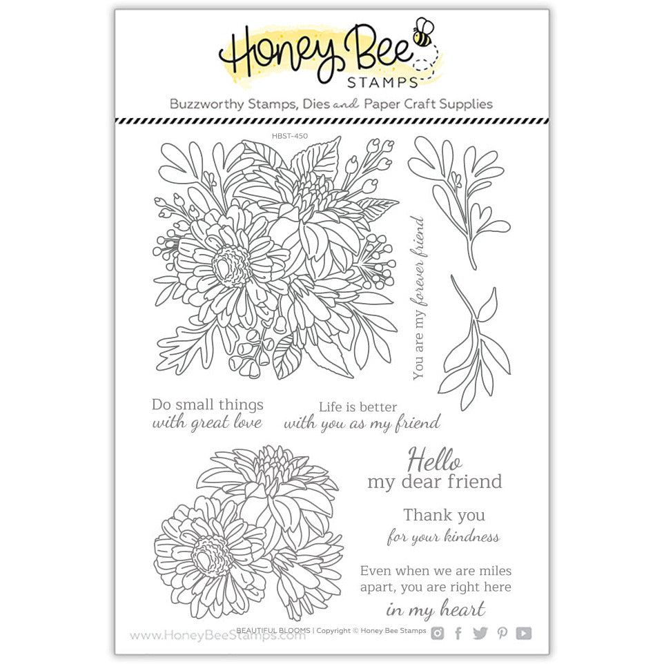 Beautiful Blooms - 6x8 Stamp Set - Honey Bee Stamps