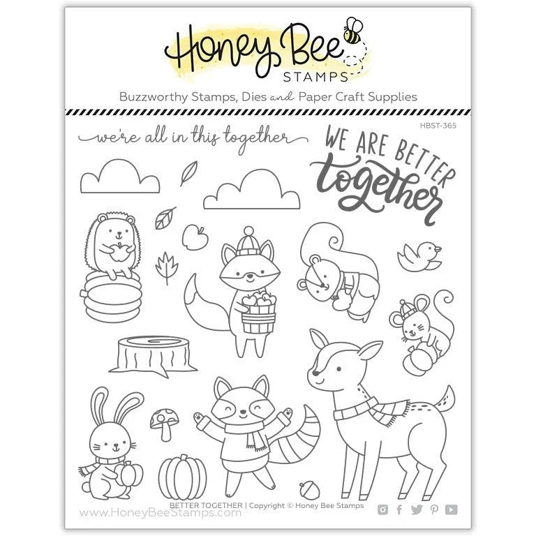 Better Together - 6x6 Photopolymer Stamp Set - Retiring - Honey Bee Stamps