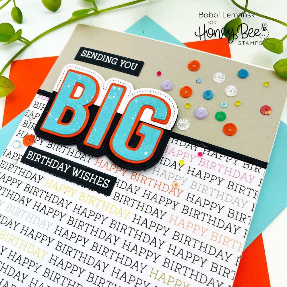 Big Buzzword - 5x5 Photopolymer Stamp Set - Retiring - Honey Bee Stamps