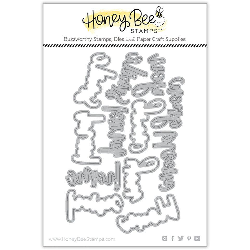 Bitty Buzzwords: Bloom - Honey Cuts - Stand - Alone Dies - Retiring - Honey Bee Stamps