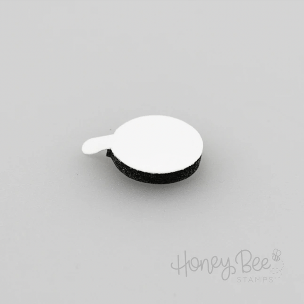 Black Foam Dots With Tab - 3/4" x 1/16" - 250 pk - Honey Bee Stamps