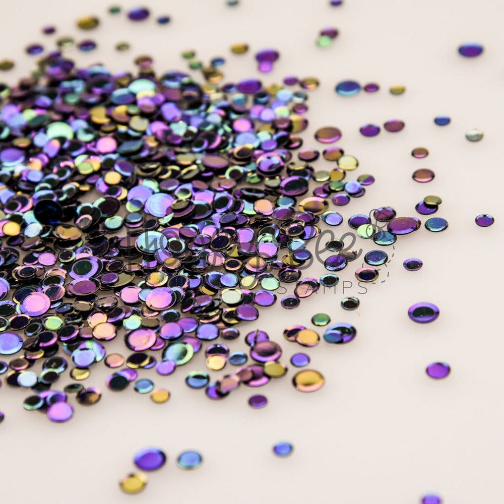 Black Opal - AB No Hole Sequins Confetti Mix - Honey Bee Stamps