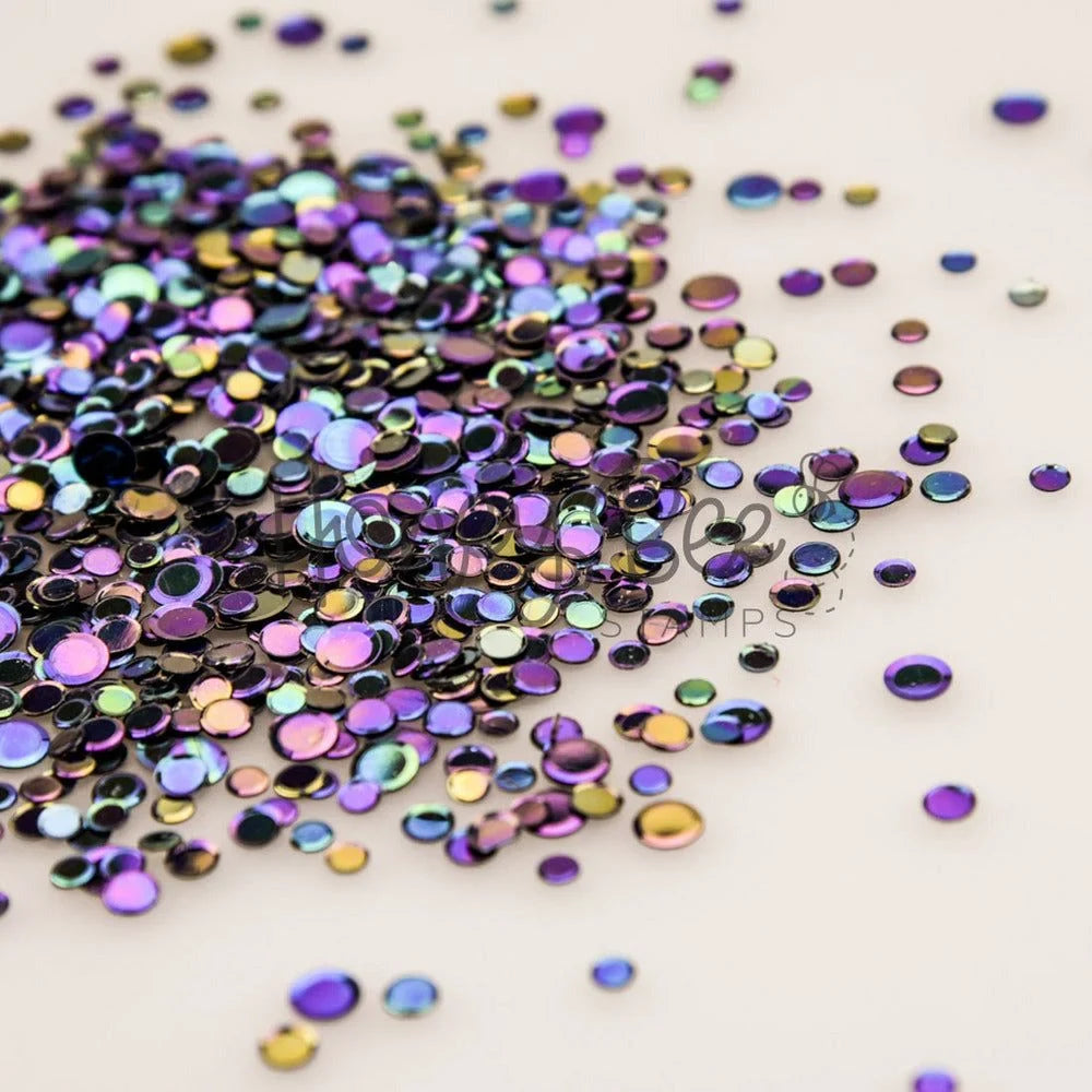 Black Opal - AB No Hole Sequins Confetti Mix - Honey Bee Stamps