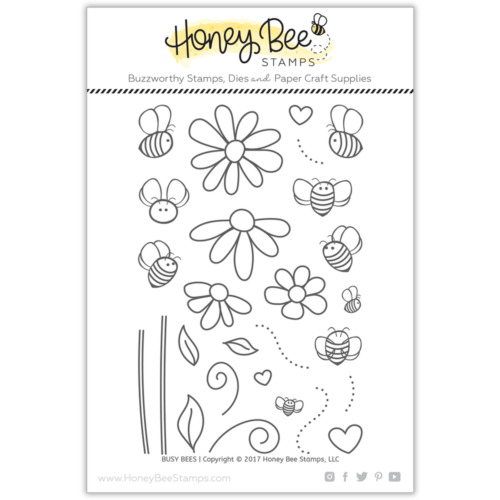 Busy Bees - 4x6 Stamp Set - Honey Bee Stamps
