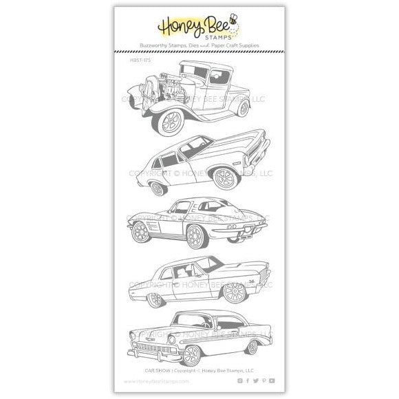 Car Show - 4x8 Photopolymer Stamp Set - Honey Bee Stamps