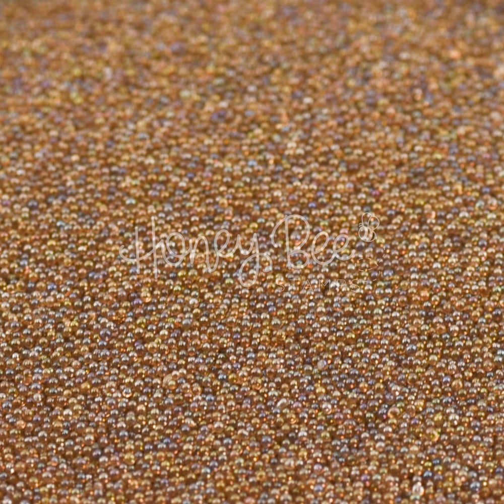 Coffee - Brown Tiny Bubbles No Hole Glass Beads - Honey Bee Stamps