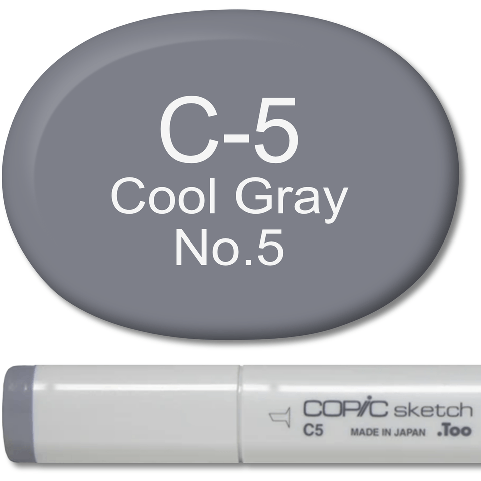 Copic Sketch Marker - C5 Cool Gray 5 CLEARANCE – Honey Bee Stamps