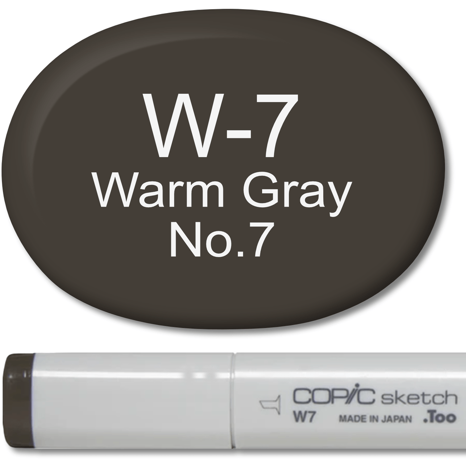 使い終わったCOPIC Copic Sketch Marker - W7 Warm Gray 7 – Honey Bee Stamps