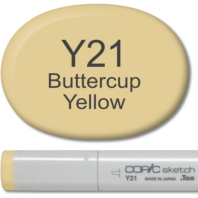 Copic Sketch Marker - Y21 Buttercup Yellow - Honey Bee Stamps