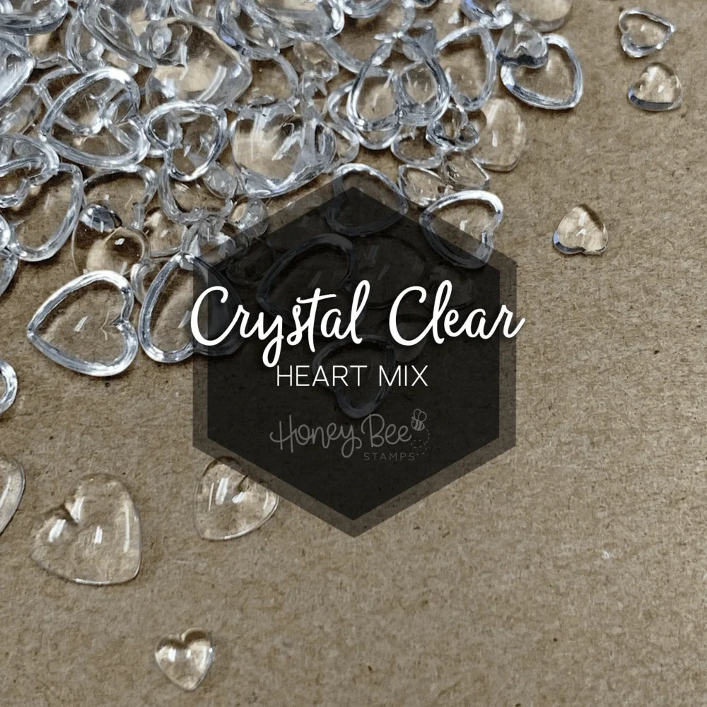 Crystal Clear - Acrylic Hearts Embellishment Mix - Honey Bee Stamps