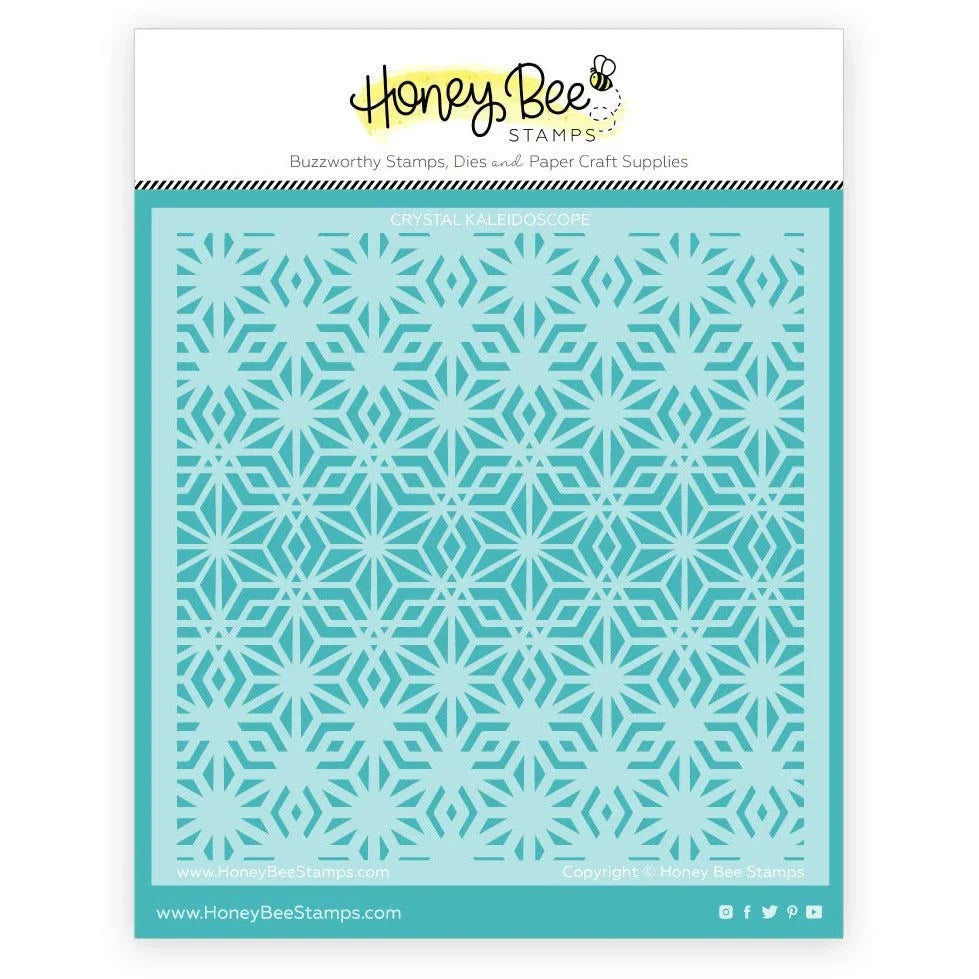 Crystal Kaleidoscope - 6"x6" Background Stencil - Honey Bee Stamps
