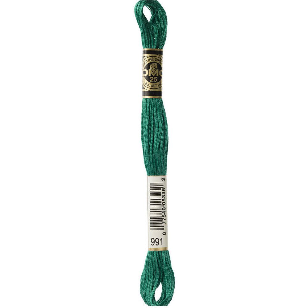 DMC Embroidery Floss, 6 - Strand - Aquamarine Dark 991 - Honey Bee Stamps