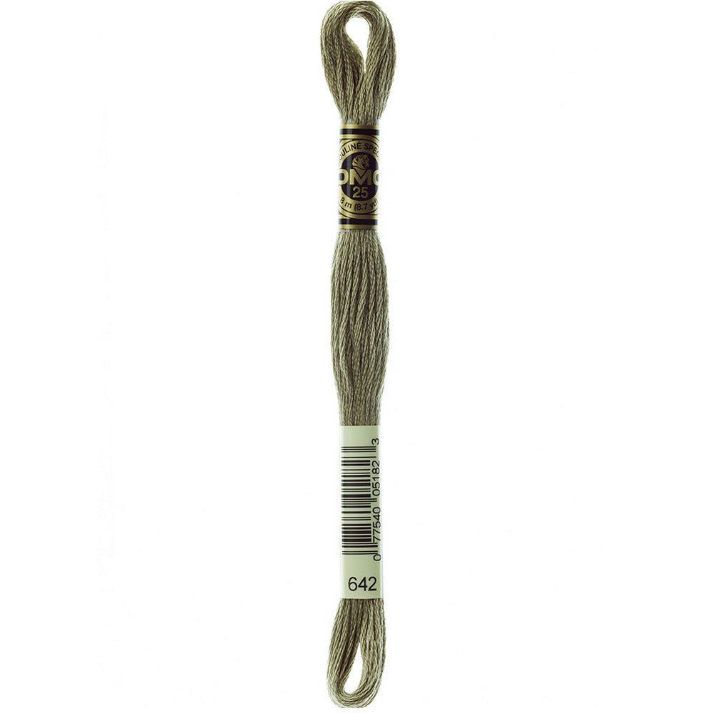 DMC Embroidery Floss, 6 - Strand - Beige Gray Dark 642 - Honey Bee Stamps