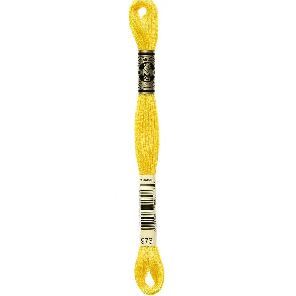 DMC Embroidery Floss, 6 - Strand - Bright Canary 973 - Honey Bee Stamps
