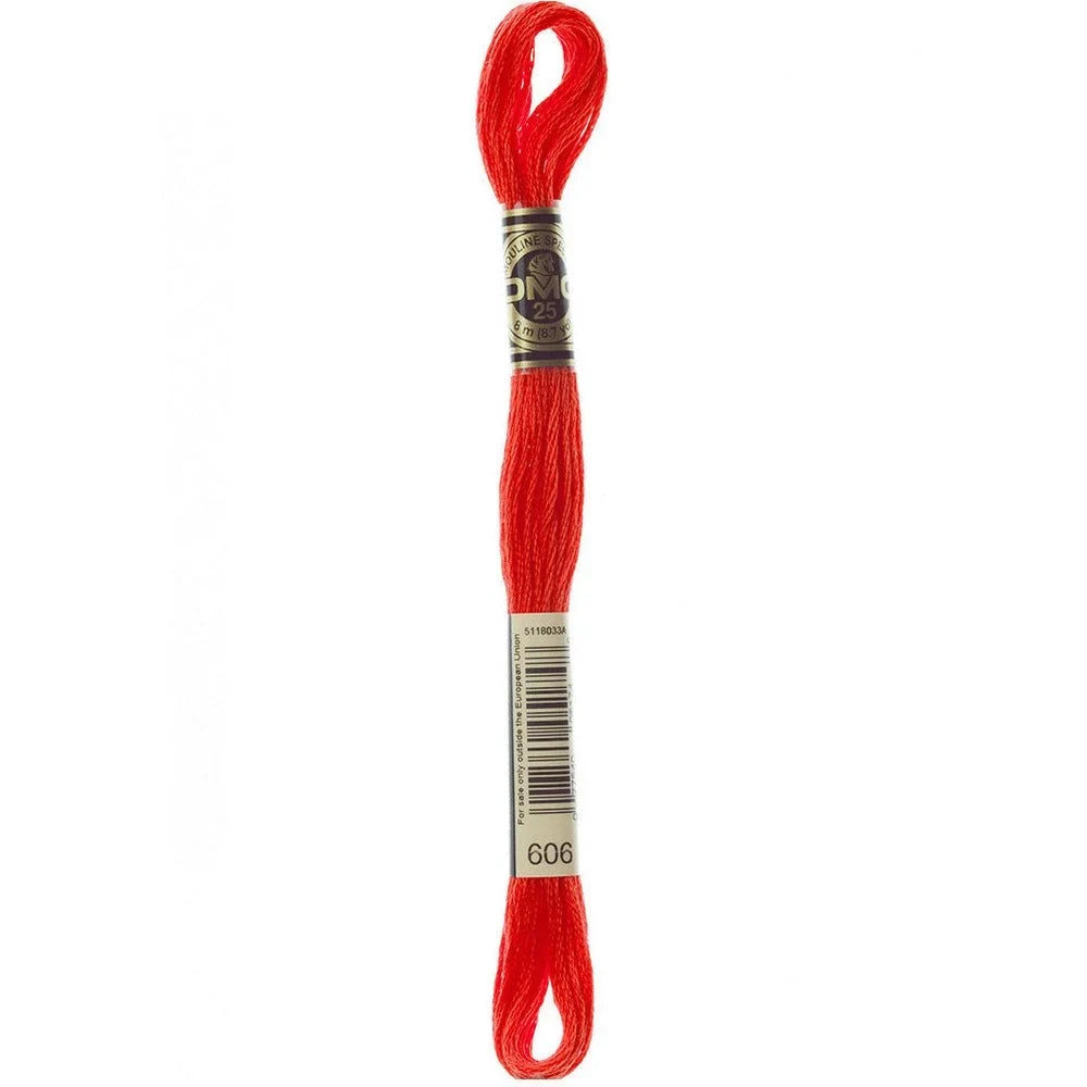 DMC Embroidery Floss, 6 - Strand - Bright Orange Dark 606 - Honey Bee Stamps