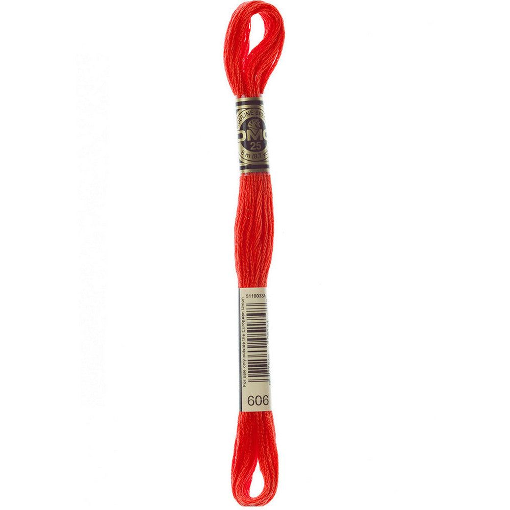 DMC Embroidery Floss, 6 - Strand - Bright Orange Dark 606 - Honey Bee Stamps