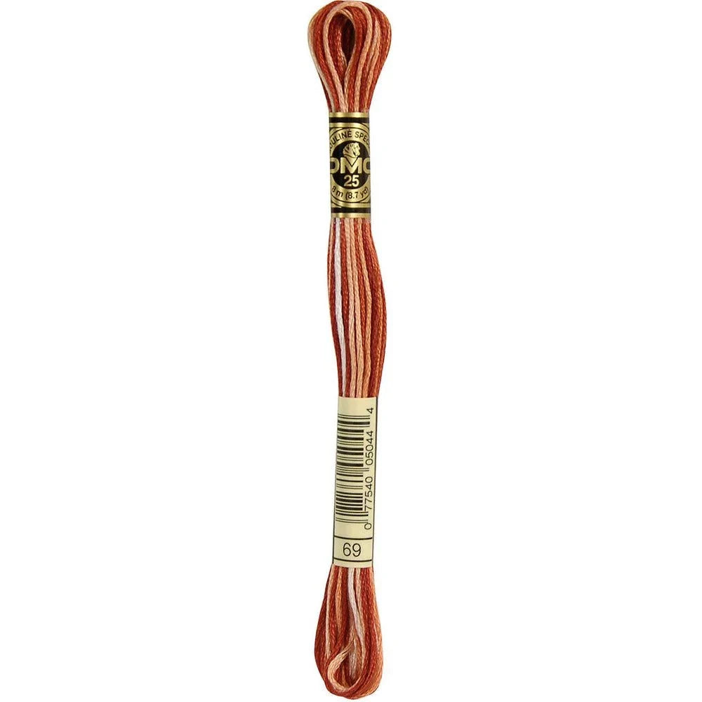 DMC Embroidery Floss, 6 - Strand - Variegated Terra Cotta 69 - Honey Bee Stamps