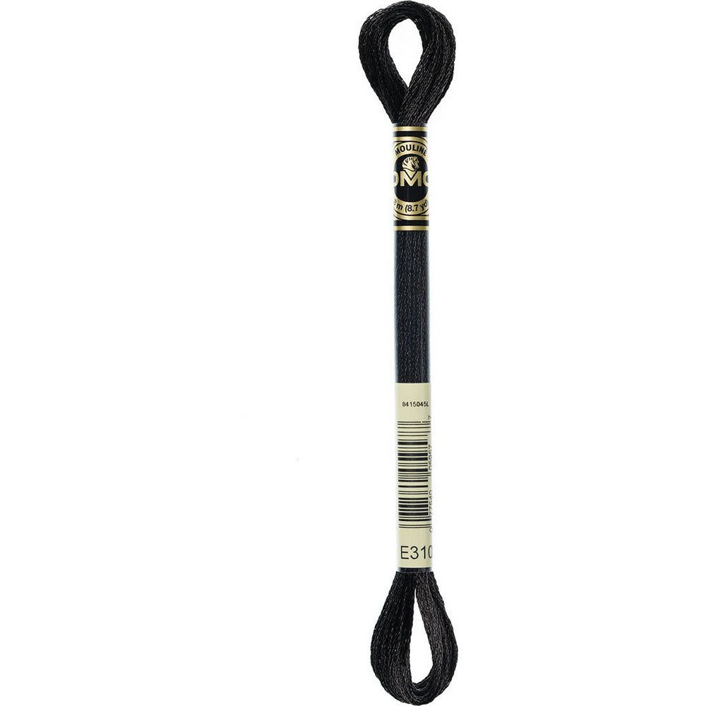 DMC Light Effects Embroidery Floss, 6 - Strand Special Thread - Ebony E310 - Honey Bee Stamps