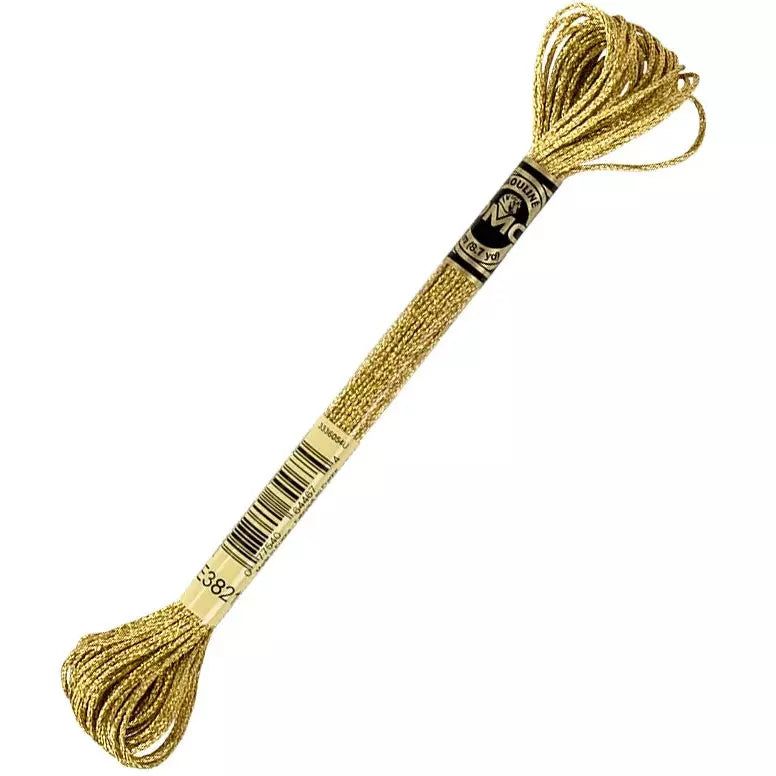 DMC Light Effects Embroidery Floss, 6 - Strand Special Thread - Light Gold E3821 - Honey Bee Stamps