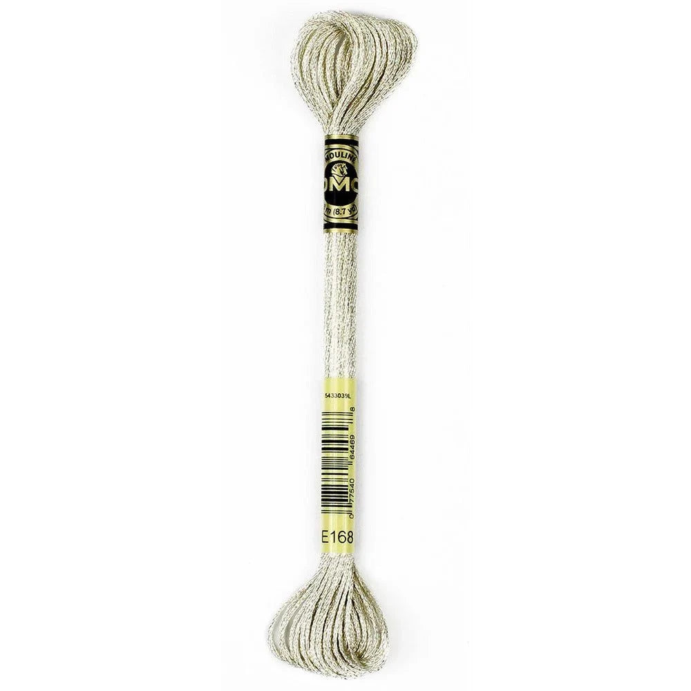 DMC Light Effects Embroidery Floss, 6 - Strand Special Thread - Silver E168 - Honey Bee Stamps
