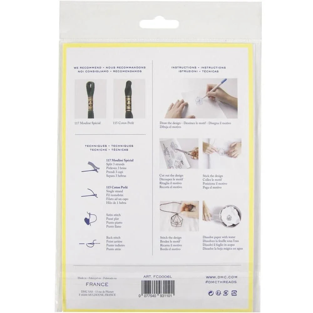DMC Magic Paper Blank Sheets 5.8"X8.3" 2 Pack - Stick and Stitch - Honey Bee Stamps