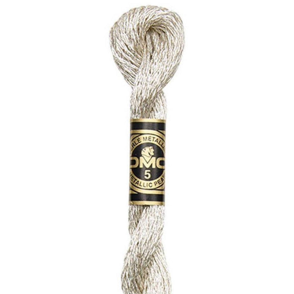 DMC Metallic Pearl Cotton Skein Size 5 27.3yd - Silver – Honey Bee
