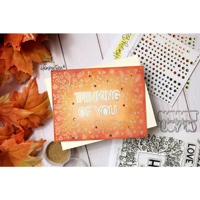 Fall Foliage Sentiments Hot Foil Plate - Honey Cuts - Honey Bee Stamps