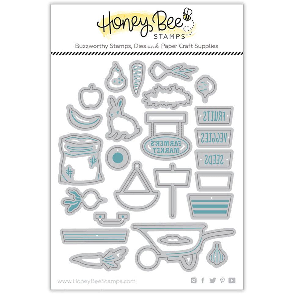 Farmers Market Cart Add - On - Honey Cuts - Stand - Alone Dies - Honey Bee Stamps