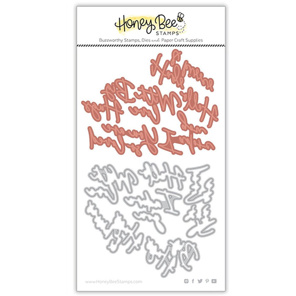 Foil Script: Love Hot Foil Plate & Honey Cuts - Retiring - Honey Bee Stamps