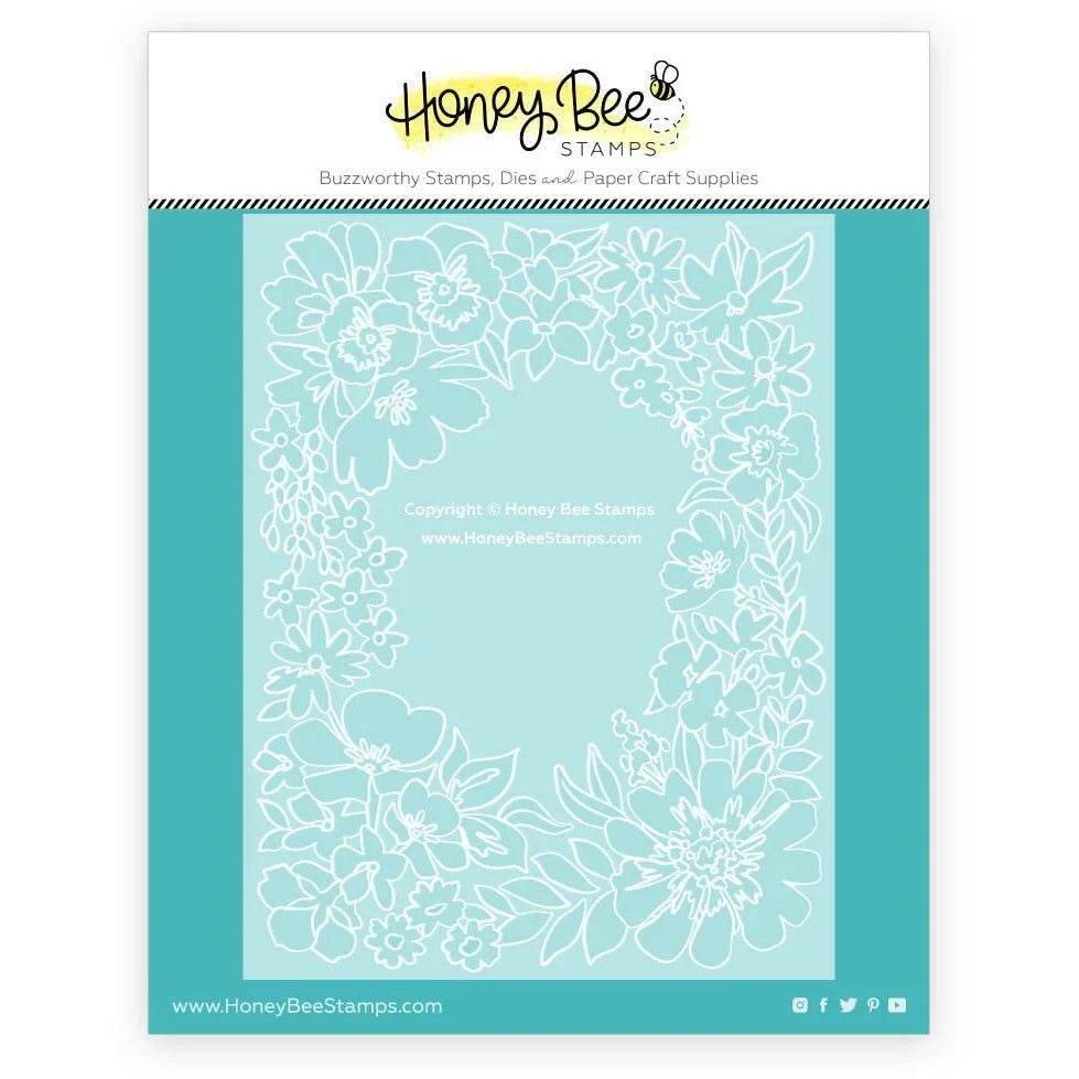 Friendship Frame - Set of 6 - A2 4.25"x5.5" Coordinating Stencils - Honey Bee Stamps