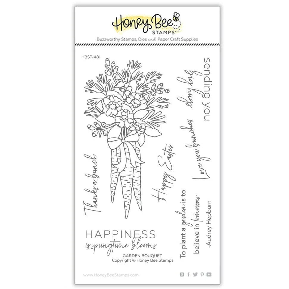 Garden Bouquet - 4x6 Photopolymer Stamp Set - Honey Bee Stamps