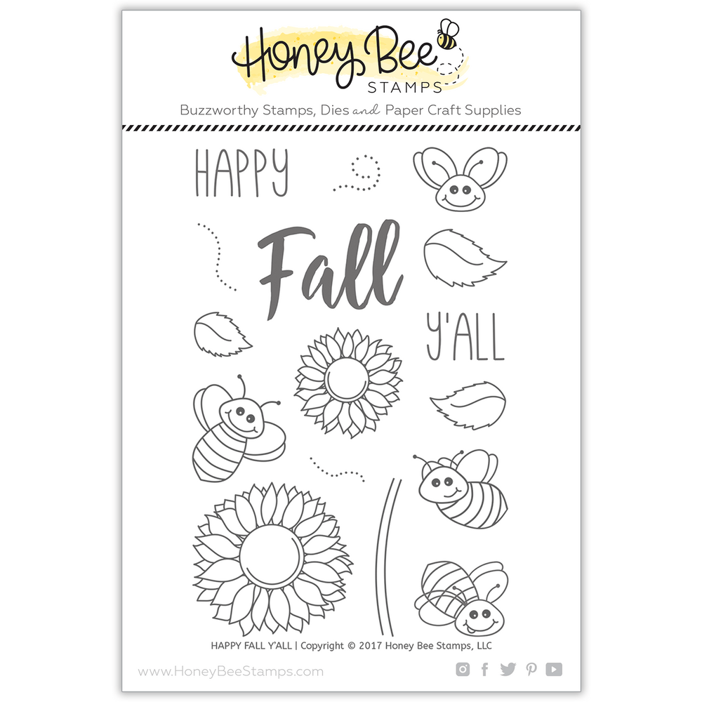 Happy Fall Y'all - 4x6 Stamp Set - Honey Bee Stamps