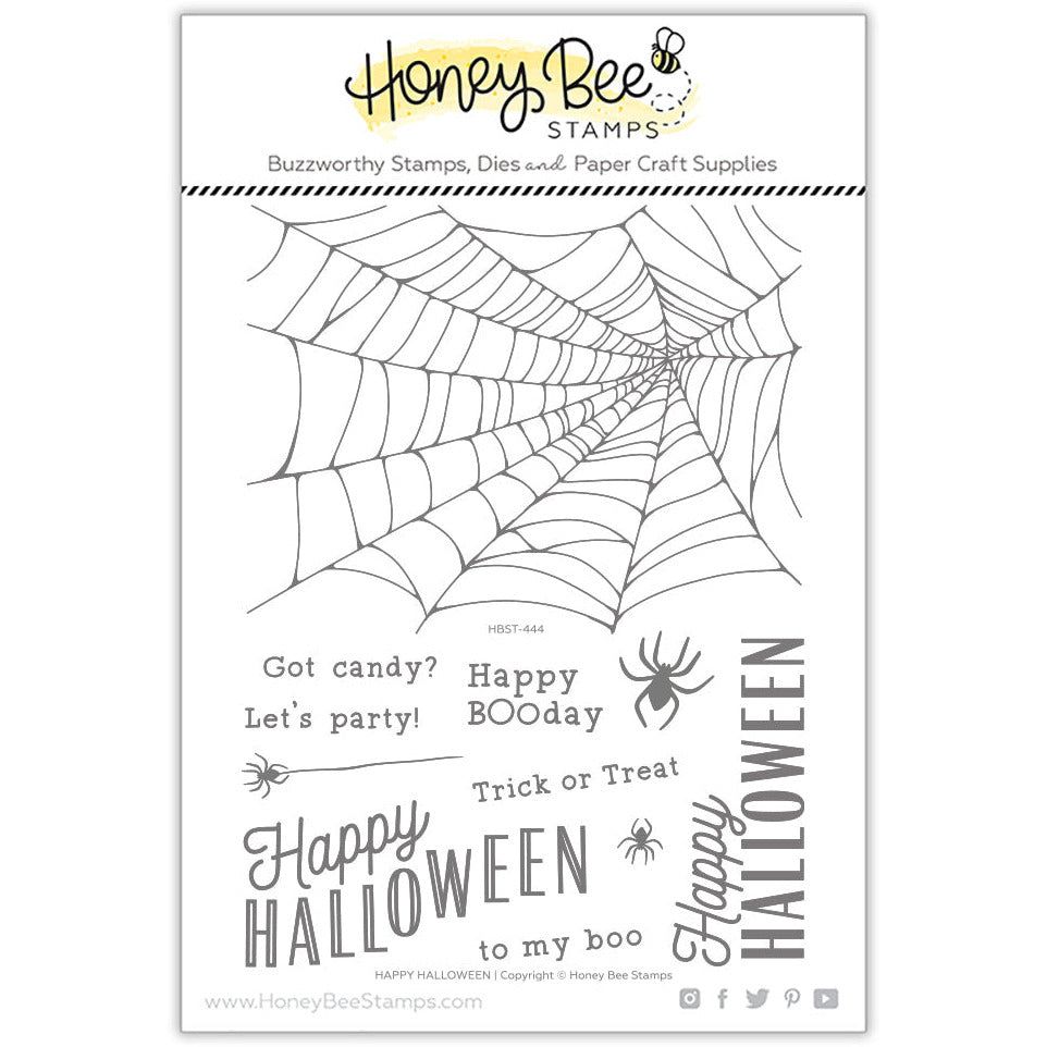 Happy Halloween - 6x8 Photopolymer Stamp Set - Honey Bee Stamps