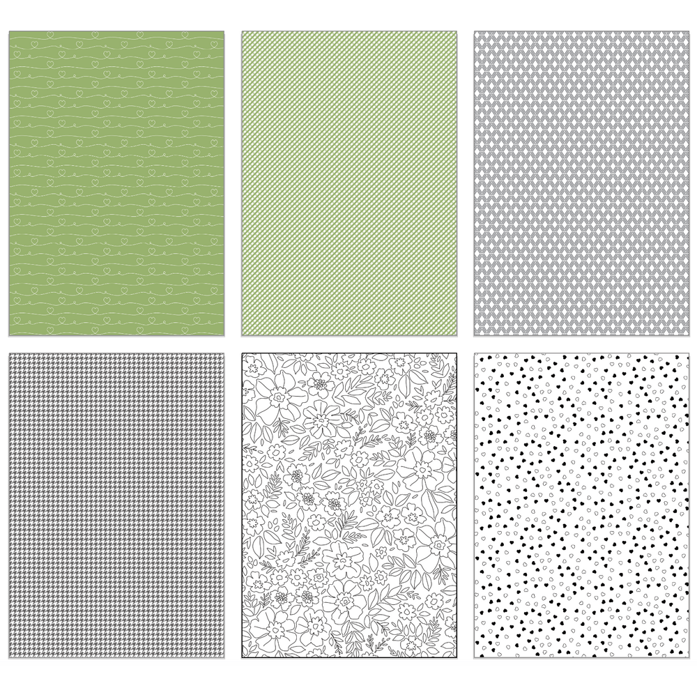 Happy Hearts Paper Pad 6x8.5 - 24 Double - Sided Sheets - Honey Bee Stamps