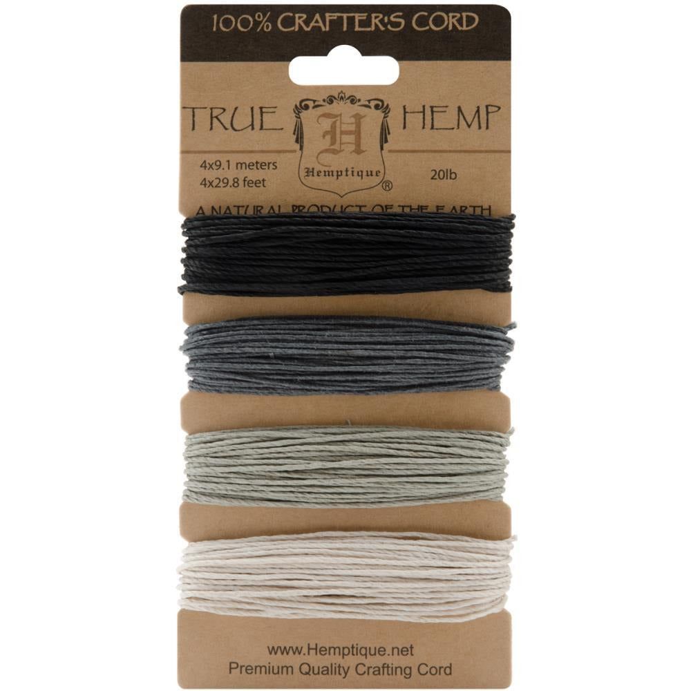 Hemp Cord 20 lb Set of 4 Colors - Onyx - Honey Bee Stamps