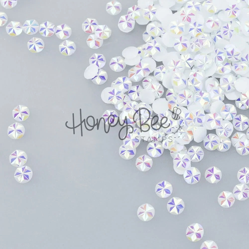 Jewel of White - 5mm Star Faceted Rhinestones - Honey Bee Stamps