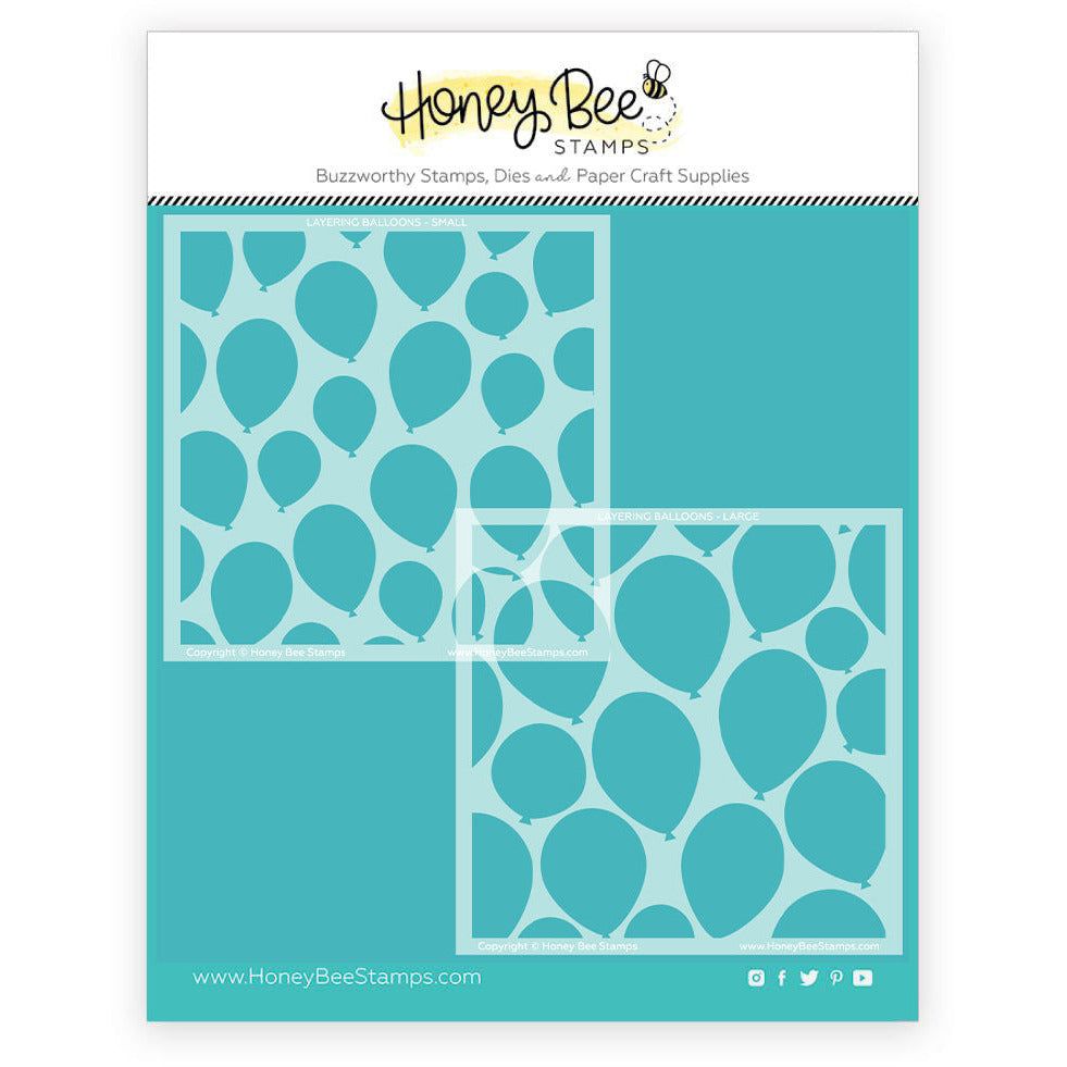 Layering Balloons - Set of 2 Stencils - Honey Bee Stamps