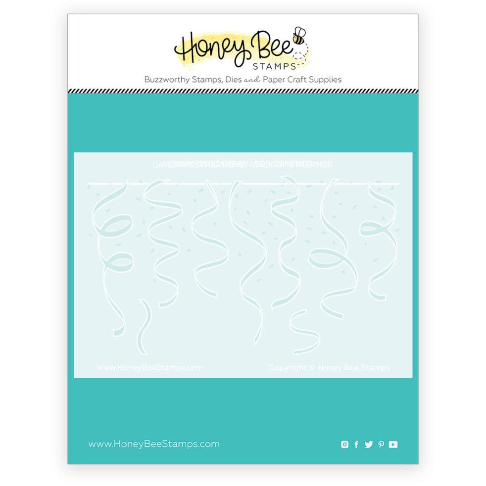 Layering Streamers - Set Of 3 A2 Stencils - Honey Bee Stamps