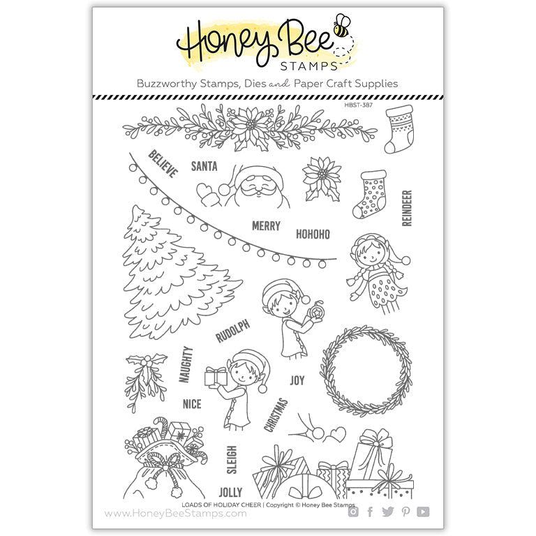 Loads Of Holiday Cheer - 6x8 Stamp Set - Honey Bee Stamps