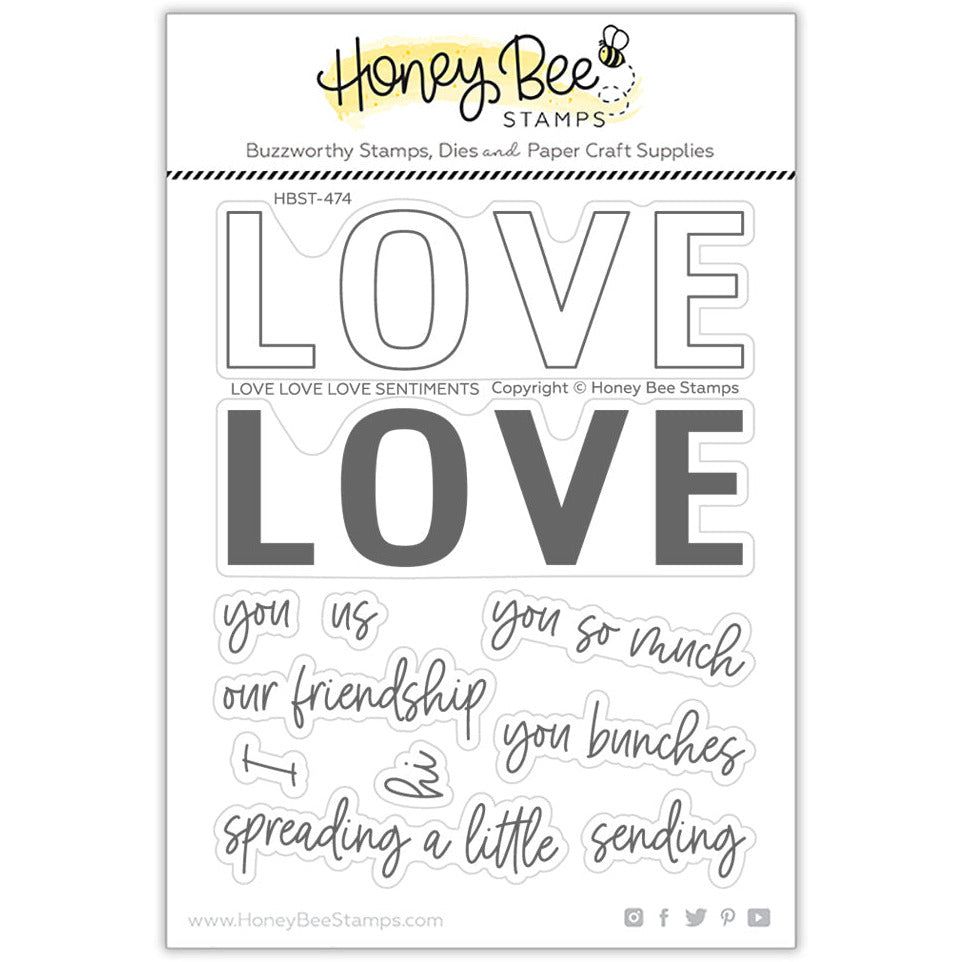 Love Love Love - 4x5 Stamp Set - Honey Bee Stamps