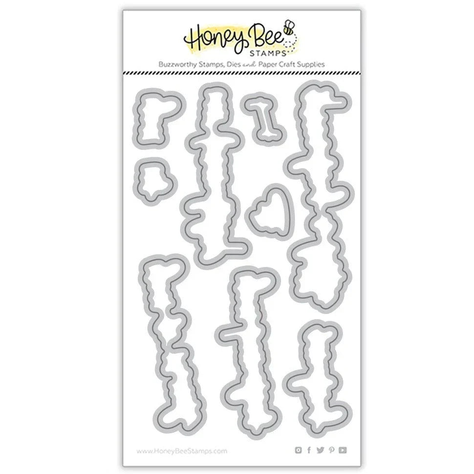 Love Love Love Sentiments - Honey Cuts - Coordinating Dies - RETIRING - Honey Bee Stamps