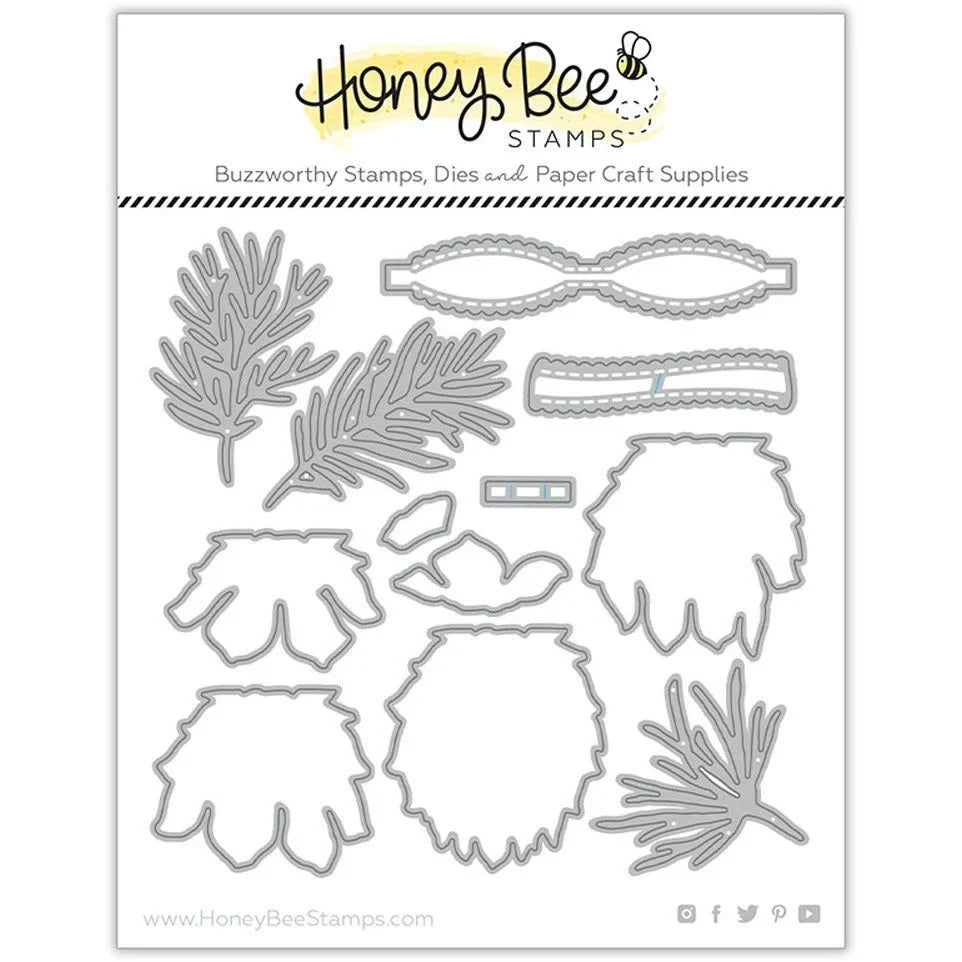 Lovely Layers: Pinecone - Honey Cuts - Stand - Alone Dies - Honey Bee Stamps