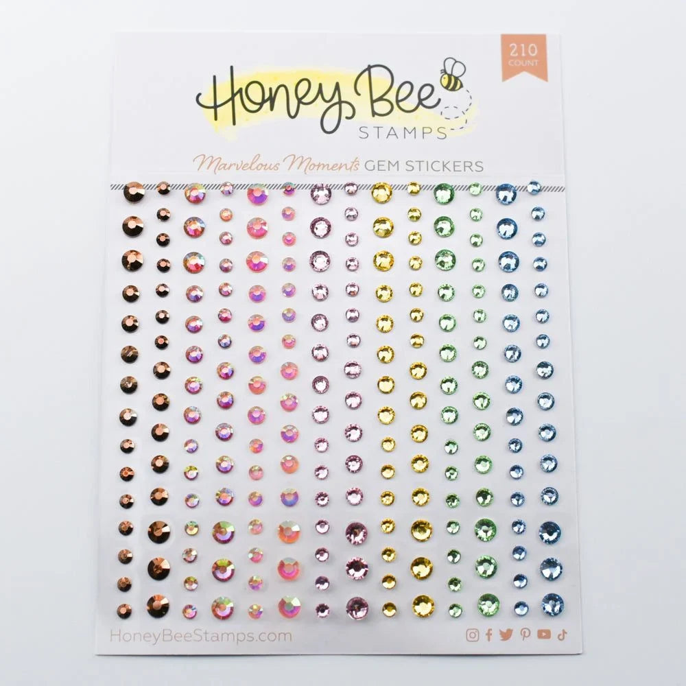Marvelous Moments Gem Stickers - 210 Count - Honey Bee Stamps